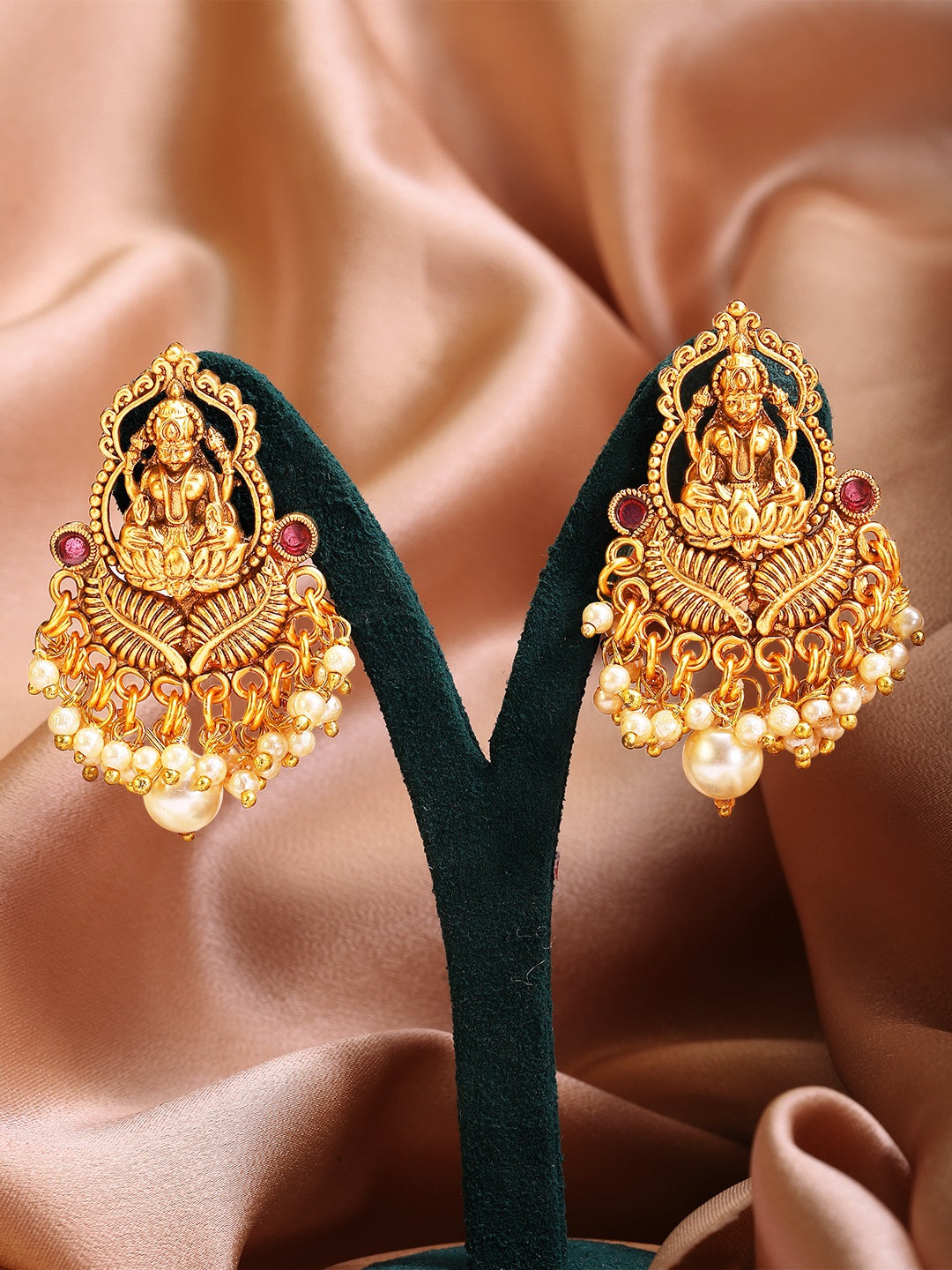Buy online Gold Plated Laxmi Putali Earring from Imitation Jewellery for  Women by Kalapuri for ₹299 at 50% off | 2024 Limeroad.com